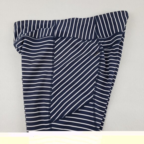 Athleta Contender 7/8 High Rise Legging Womens XL Blue Stripe 25" Stretch Tight - Picture 5 of 14